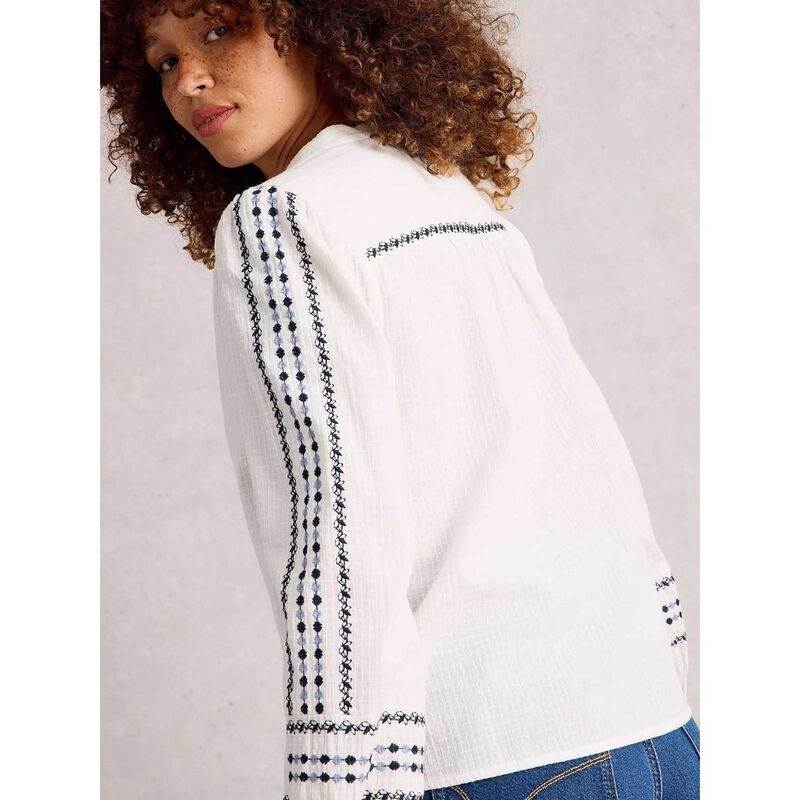 White Stuff Naomi Embroidered Shirt image number 1